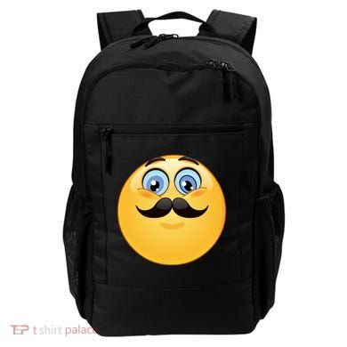Mustache Emoji Smiley Face Backpack