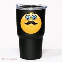 Mustache Emoji Smiley Face Tumbler thumb 0