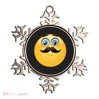 Mustache Emoji Smiley Face Ornament thumb 0