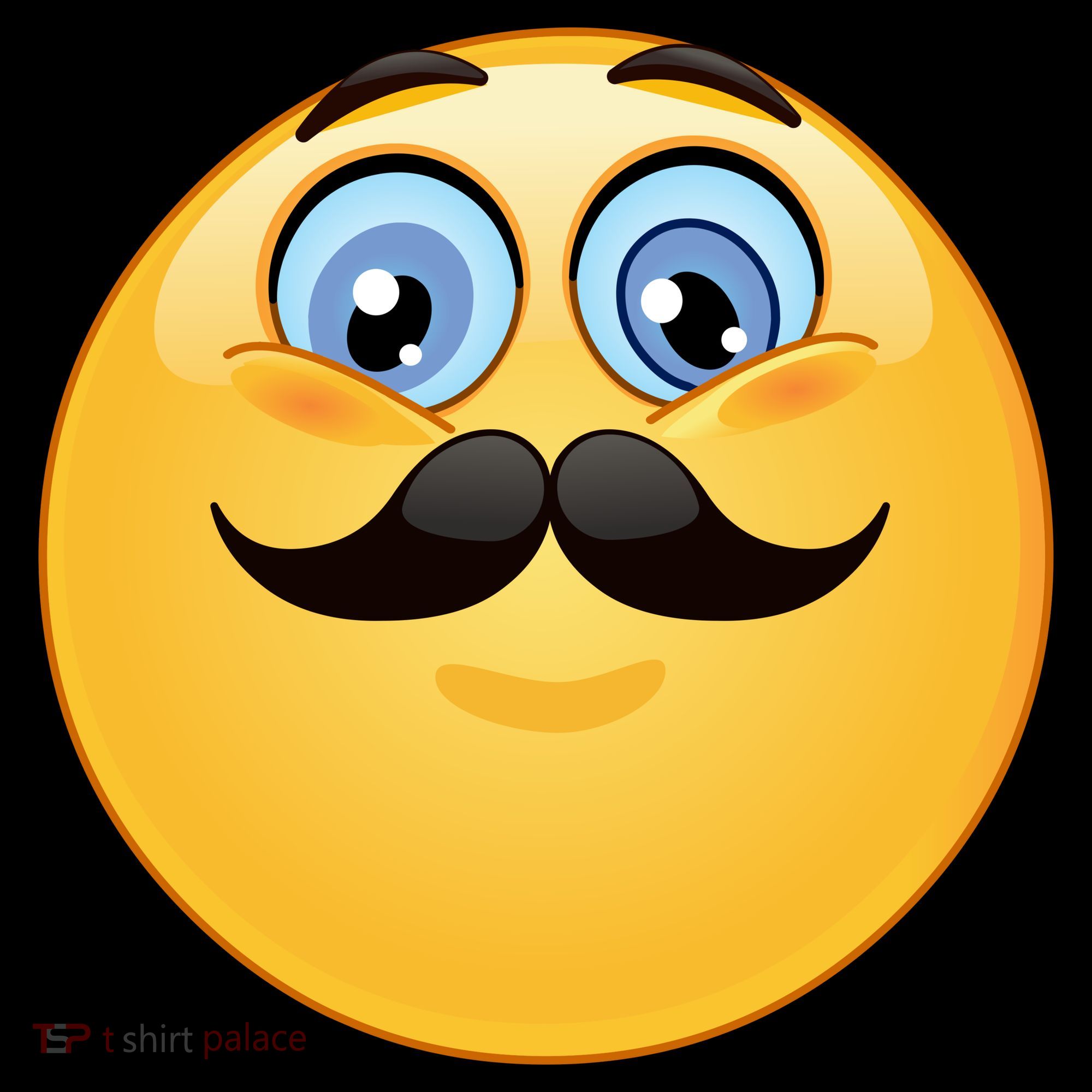Mustache Emoji Smiley Face Ornament