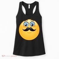 Mustache Emoji Smiley Face Women's Tank Top thumb 0