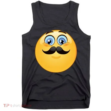 Mustache Emoji Smiley Face Tank Top