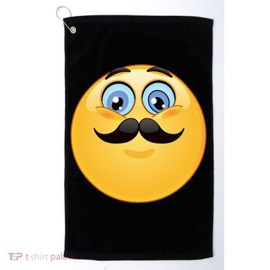 Mustache Emoji Smiley Face Golf Towel