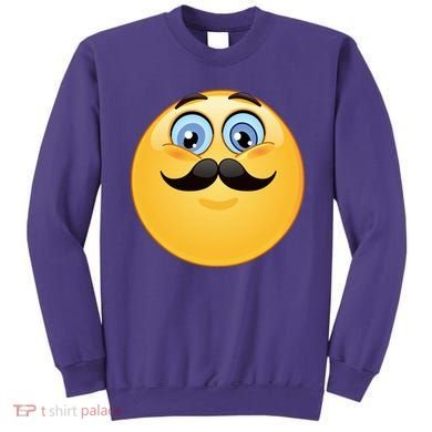 Mustache Emoji Smiley Face Sweatshirt