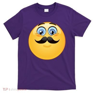 Mustache Emoji Smiley Face T-Shirt
