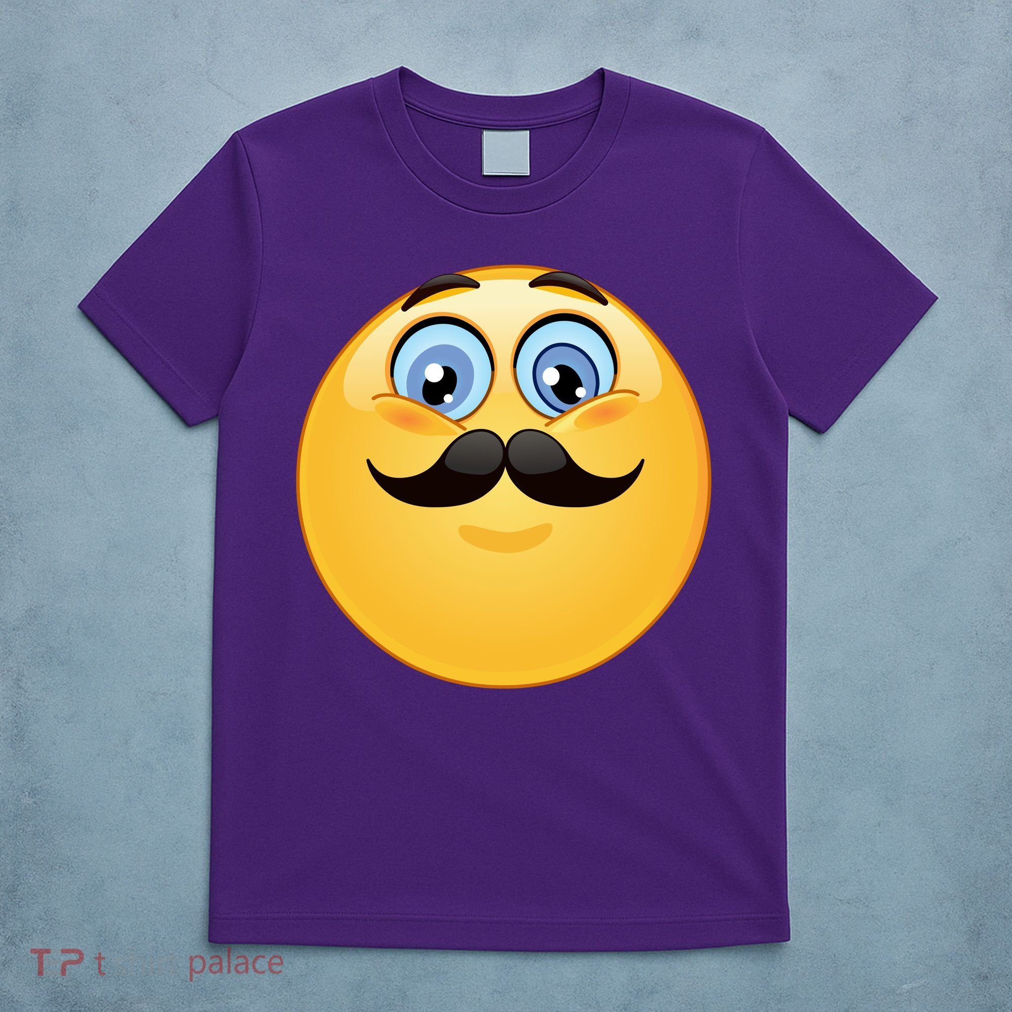 Mustache Emoji Smiley Face T-Shirt