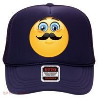 Mustache Emoji Smiley Face Hat thumb 0