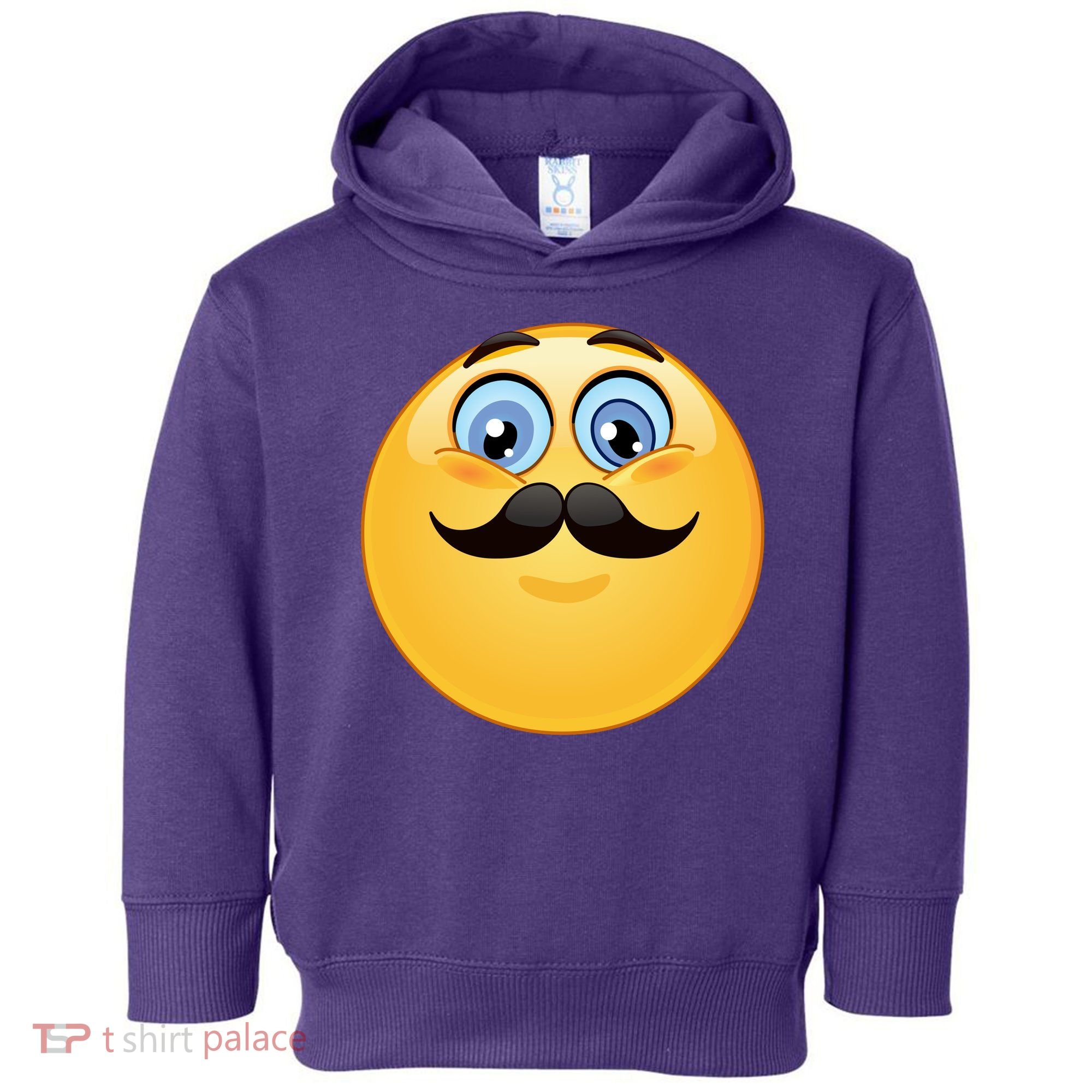 Mustache Emoji Smiley Face Toddler Hoodie
