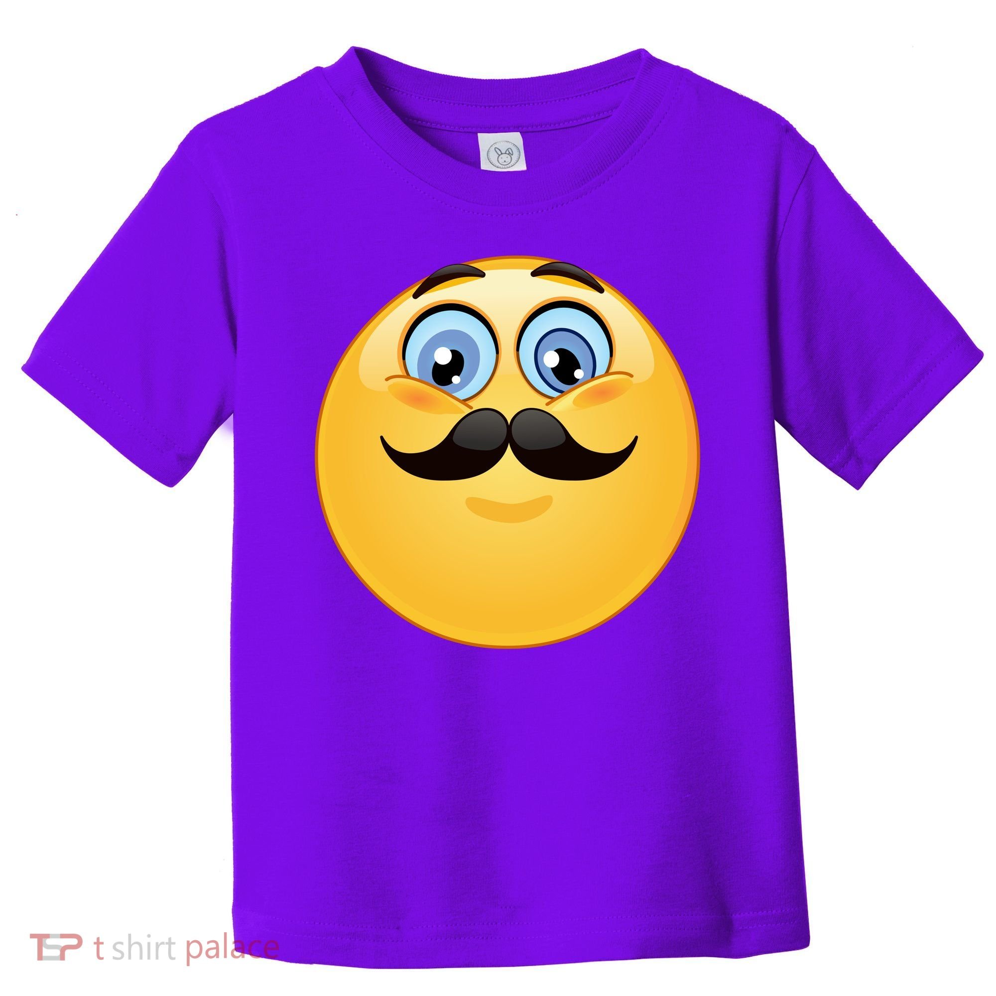 Mustache Emoji Smiley Face Toddler T-Shirt