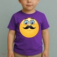 Mustache Emoji Smiley Face Toddler T-Shirt thumb 2