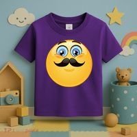 Mustache Emoji Smiley Face Toddler T-Shirt thumb 3
