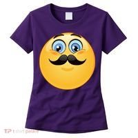 Mustache Emoji Smiley Face Women's T-Shirt thumb 0