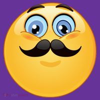 Mustache Emoji Smiley Face Kids Long Sleeve Shirt thumb 2