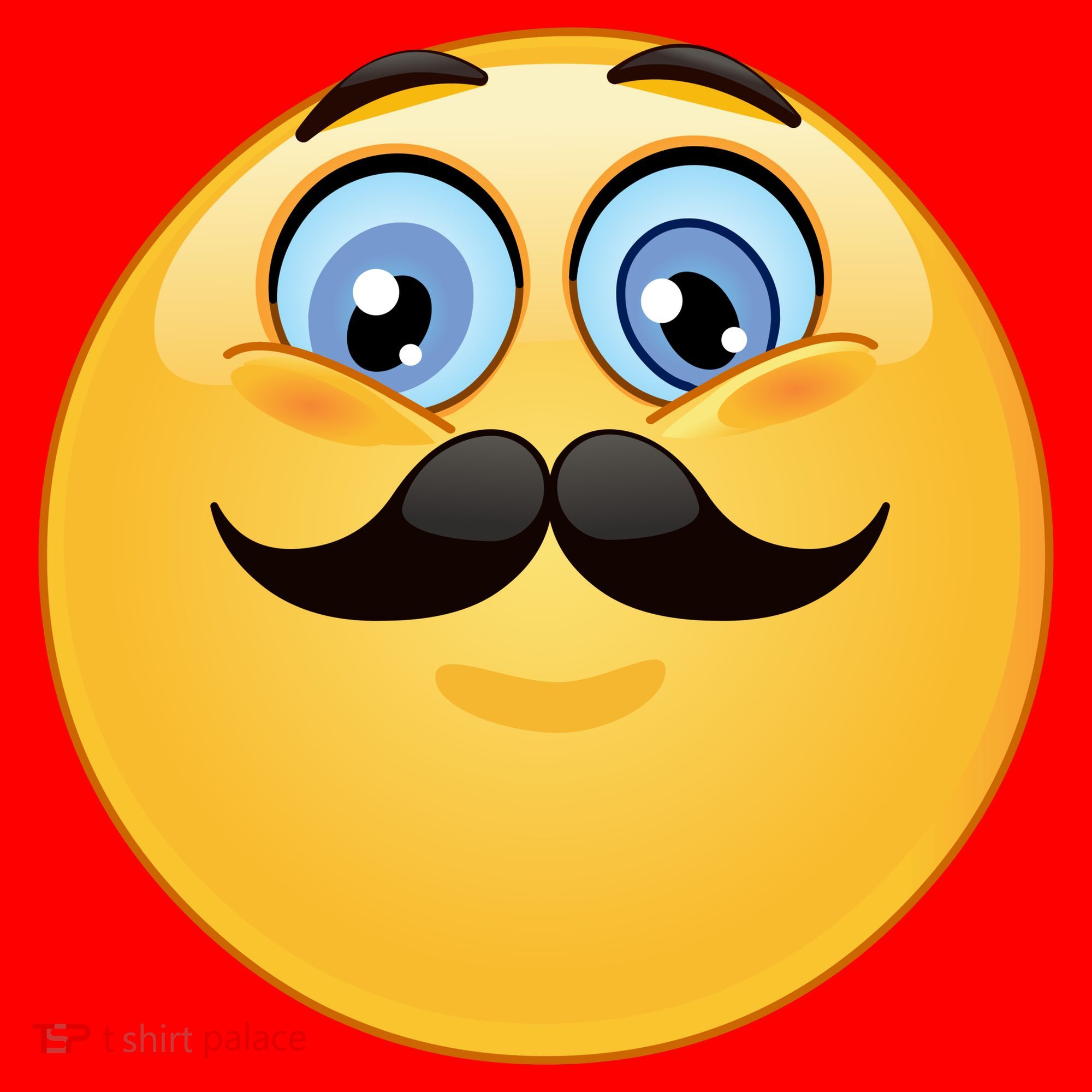 Mustache Emoji Smiley Face Santa Hat