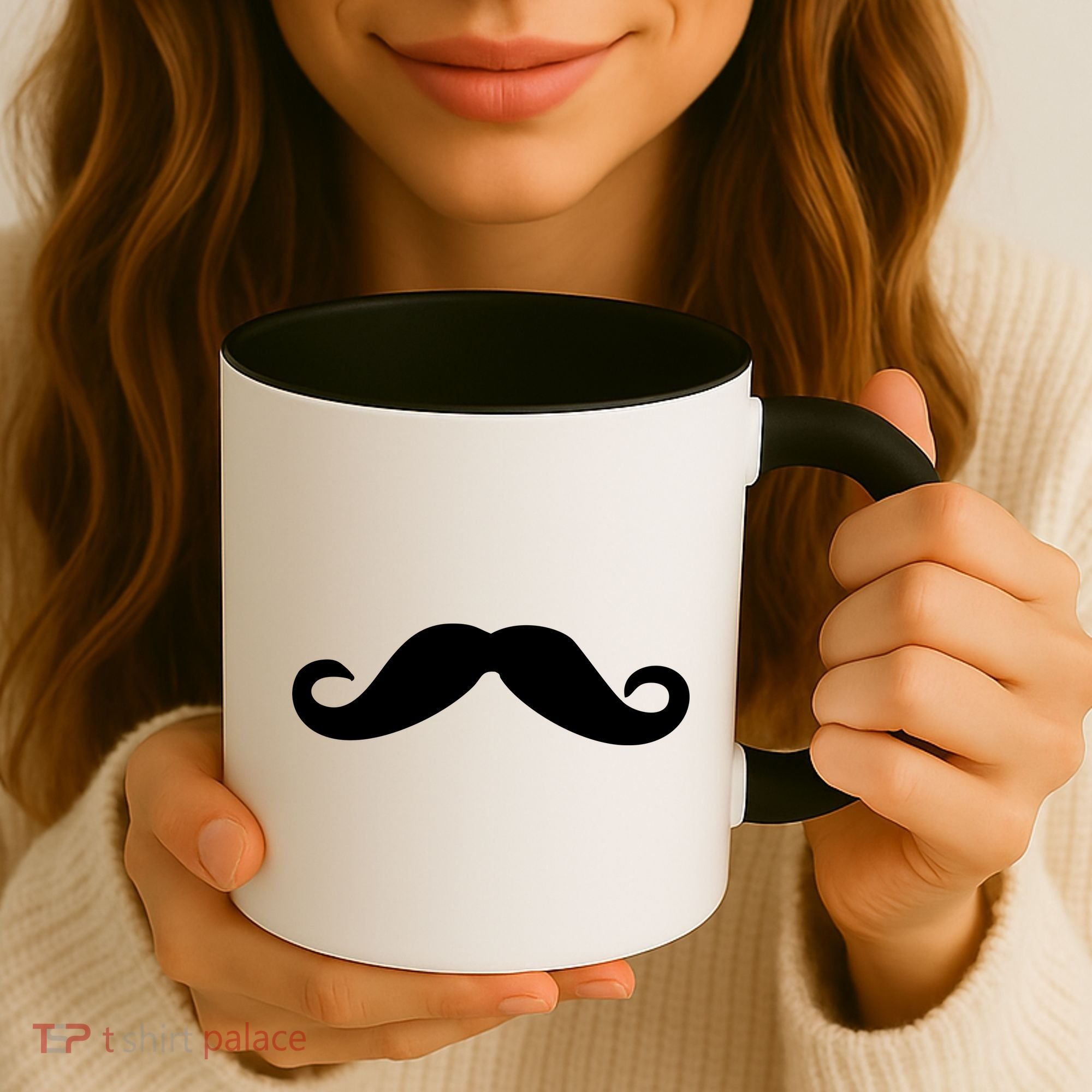 Mustache Logo Coffee Mug