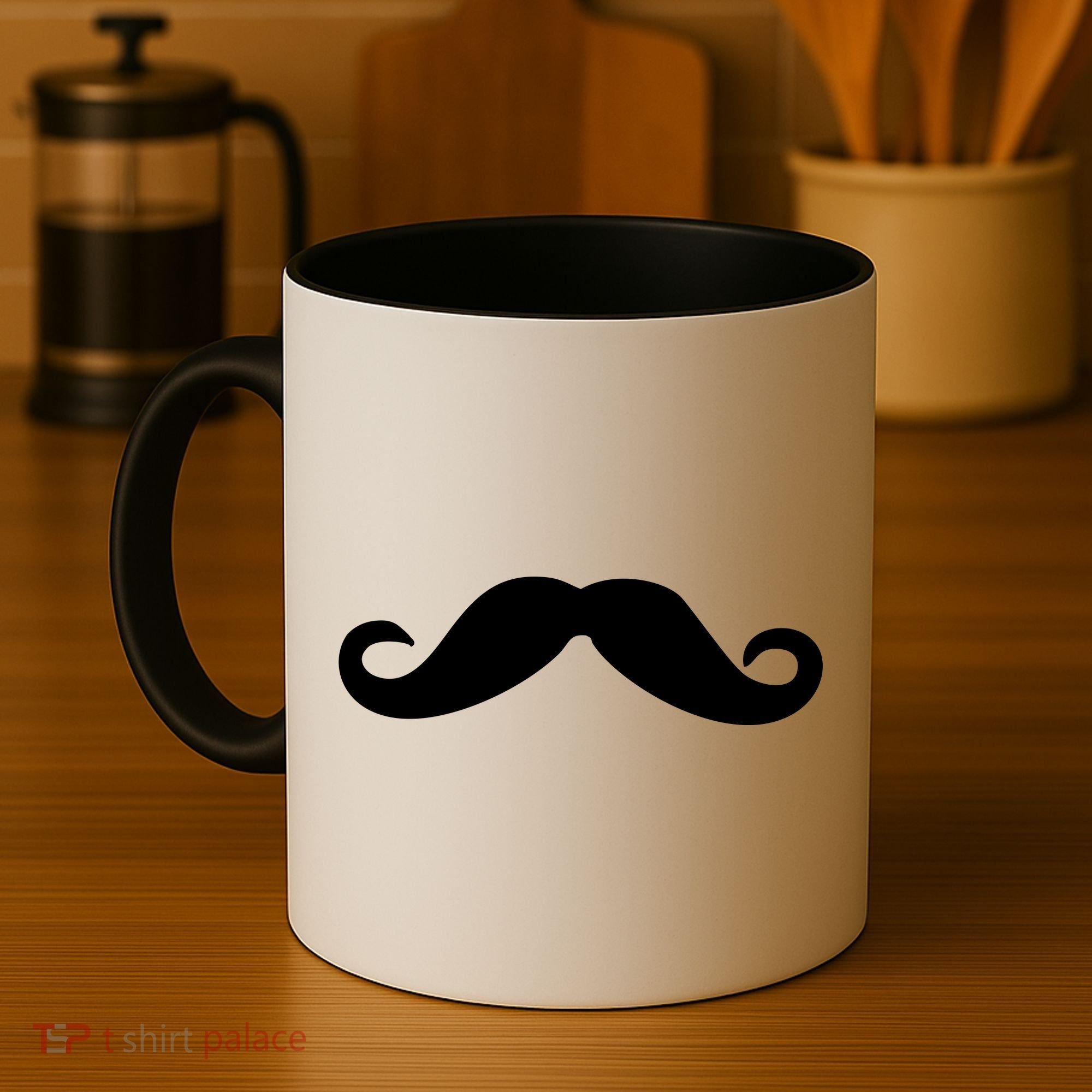 Mustache Logo Coffee Mug