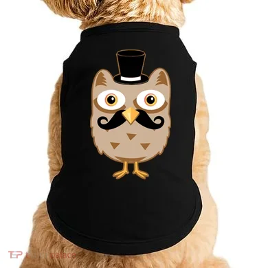 Mustache Owl With Hat Doggie Tank