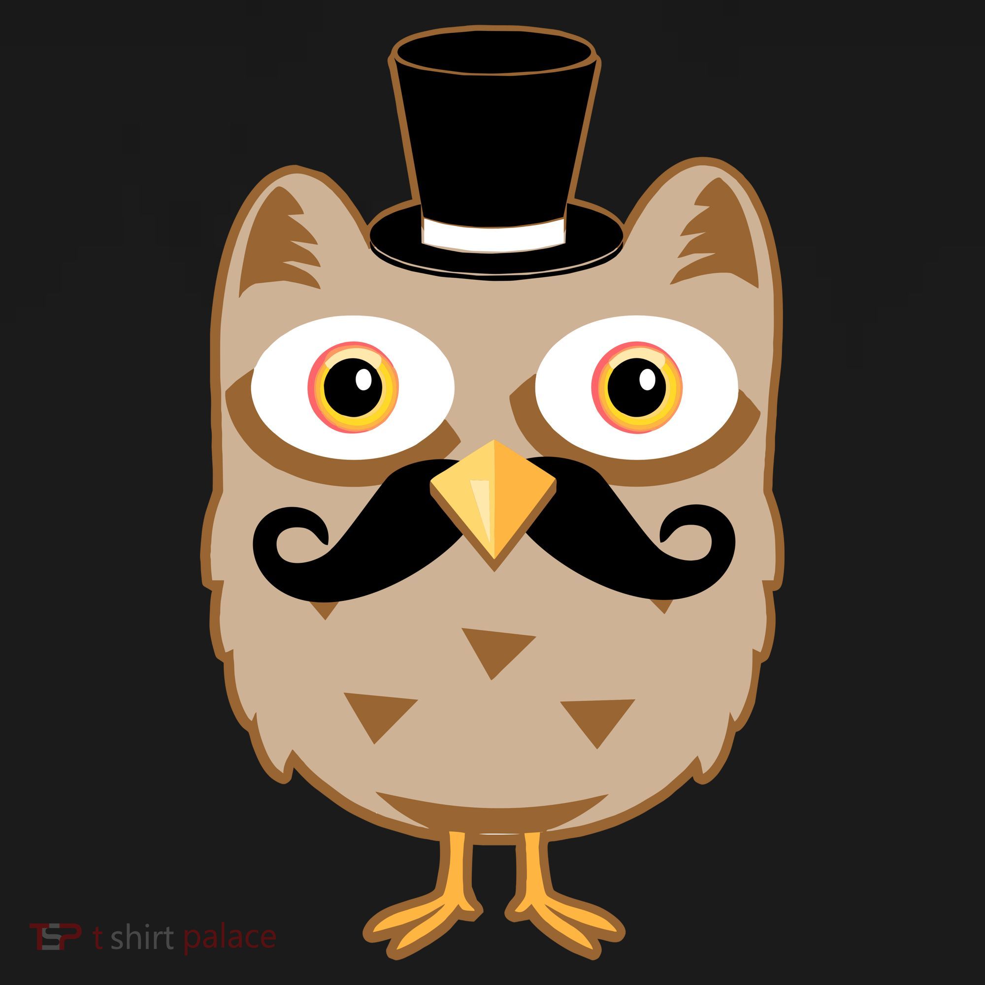 Mustache Owl With Hat Doggie Tank