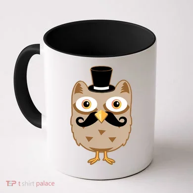 Mustache Owl With Hat Coffee Mug