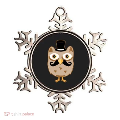 Mustache Owl With Hat Ornament