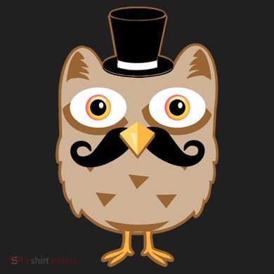 Mustache Owl With Hat Hat