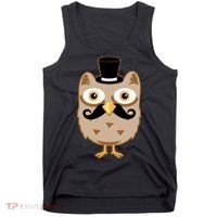 Mustache Owl With Hat Tank Top thumb 0