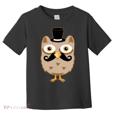 Mustache Owl With Hat Toddler T-Shirt