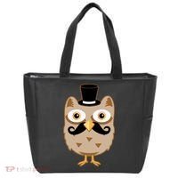 Mustache Owl With Hat Tote Bag thumb 0