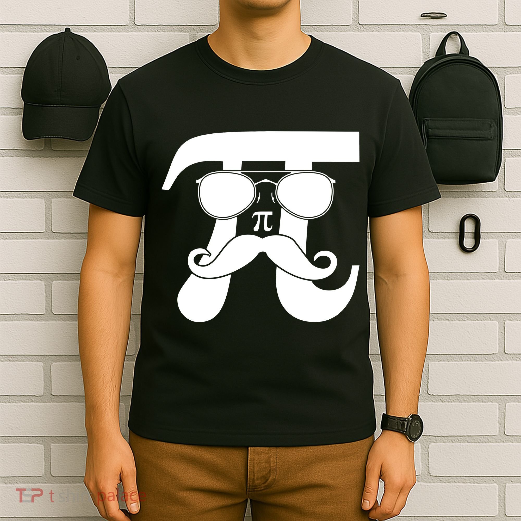 Mustache Pi Face T-Shirt