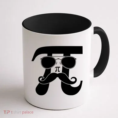 Mustache Pi Face Coffee Mug back