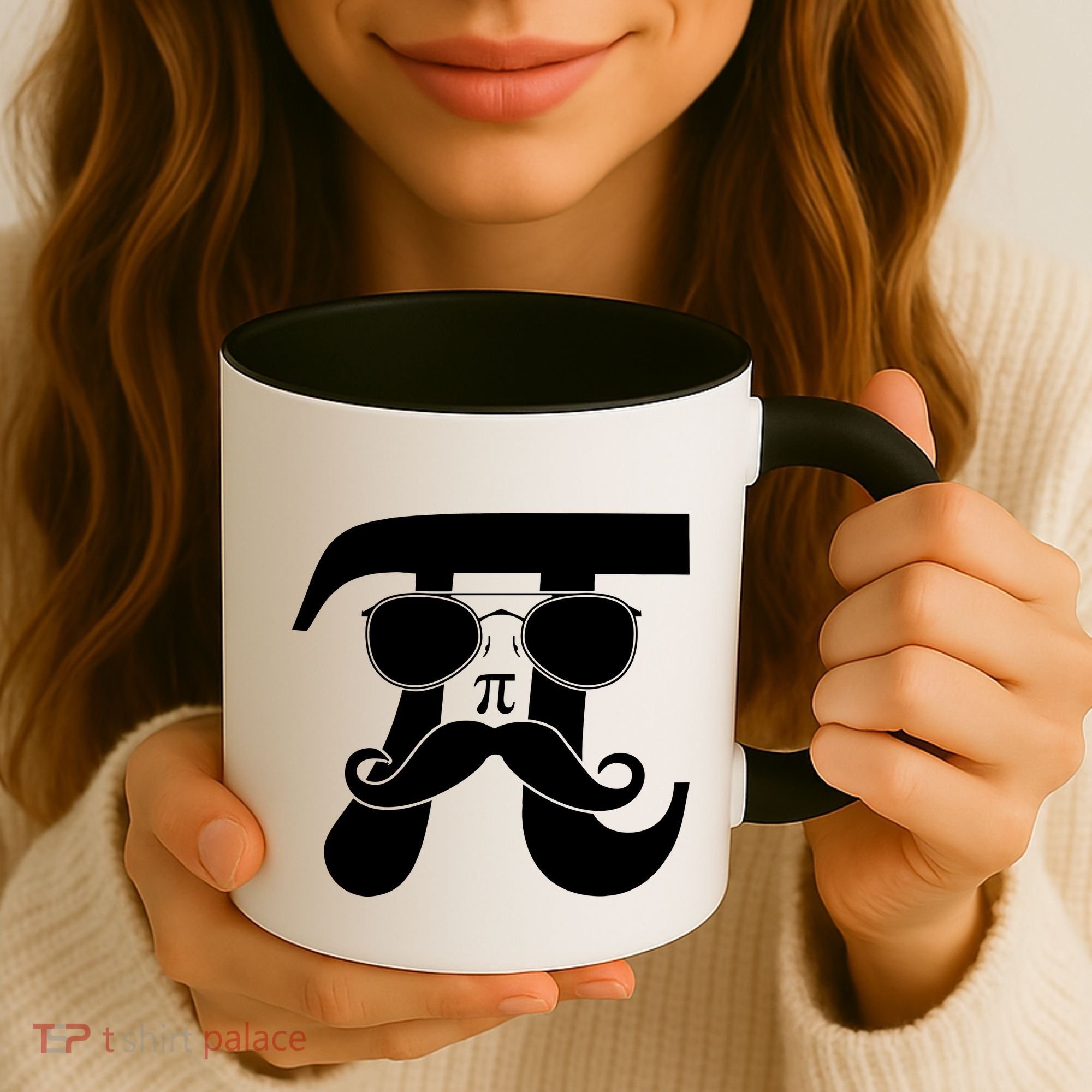 Mustache Pi Face Coffee Mug