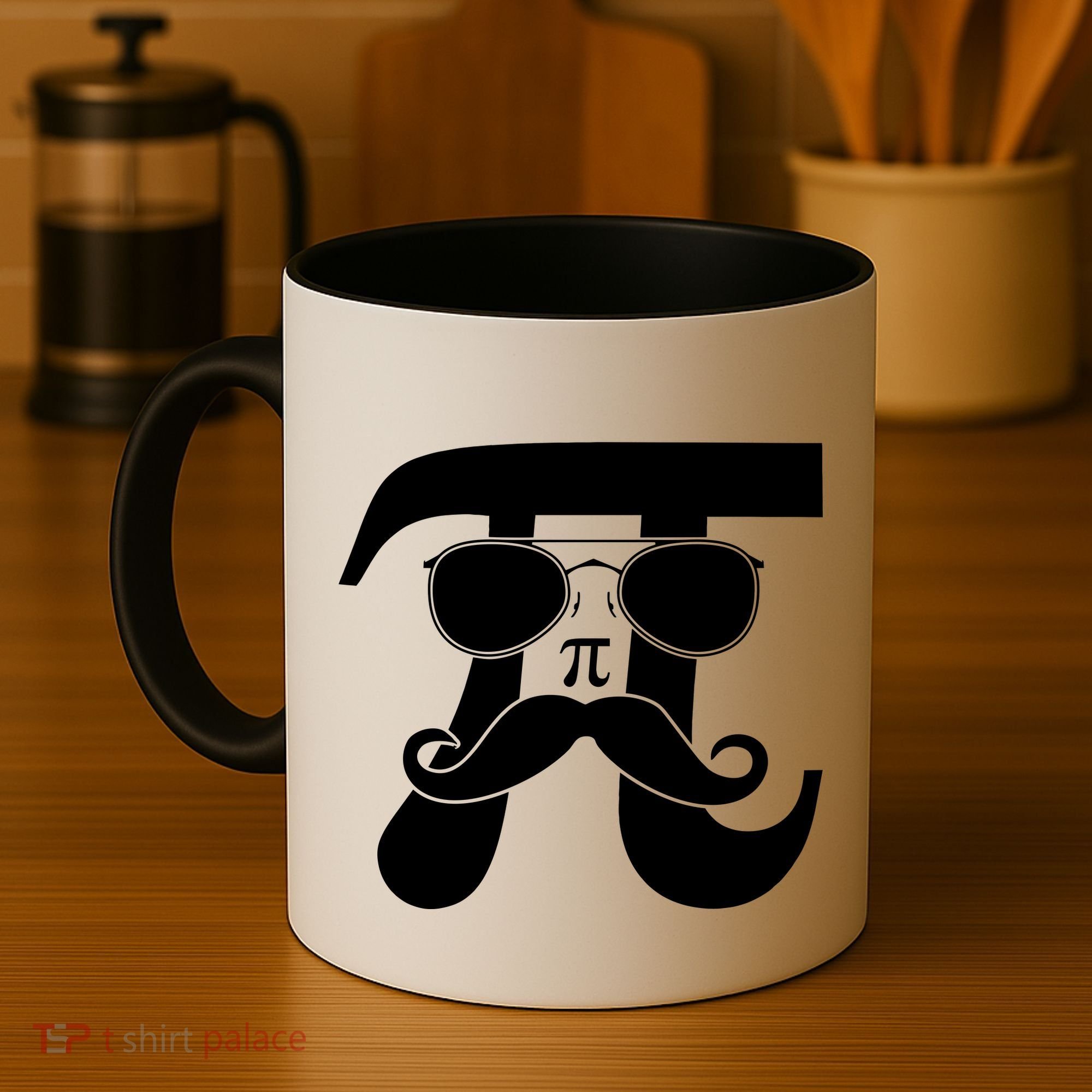 Mustache Pi Face Coffee Mug