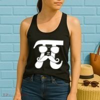 Mustache Pi Face Women's Tank Top thumb 2