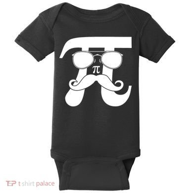 Mustache Pi Face Baby Bodysuit