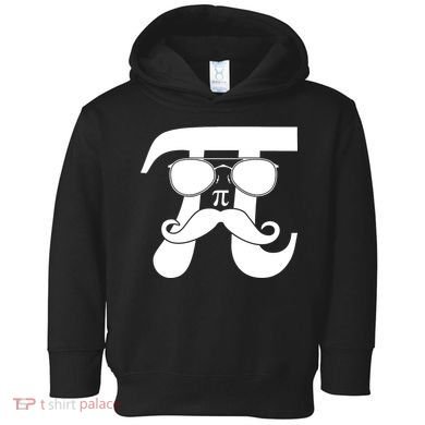 Mustache Pi Face Toddler Hoodie