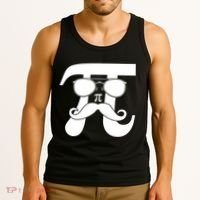 Mustache Pi Face Tank Top thumb 3