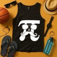 Mustache Pi Face Tank Top thumb 4