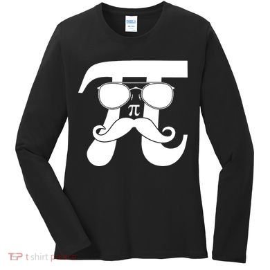 Mustache Pi Face Women's Long Sleeve Shirt
