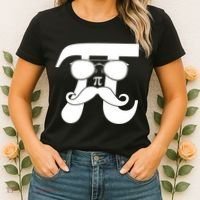 Mustache Pi Face Women's T-Shirt thumb 2