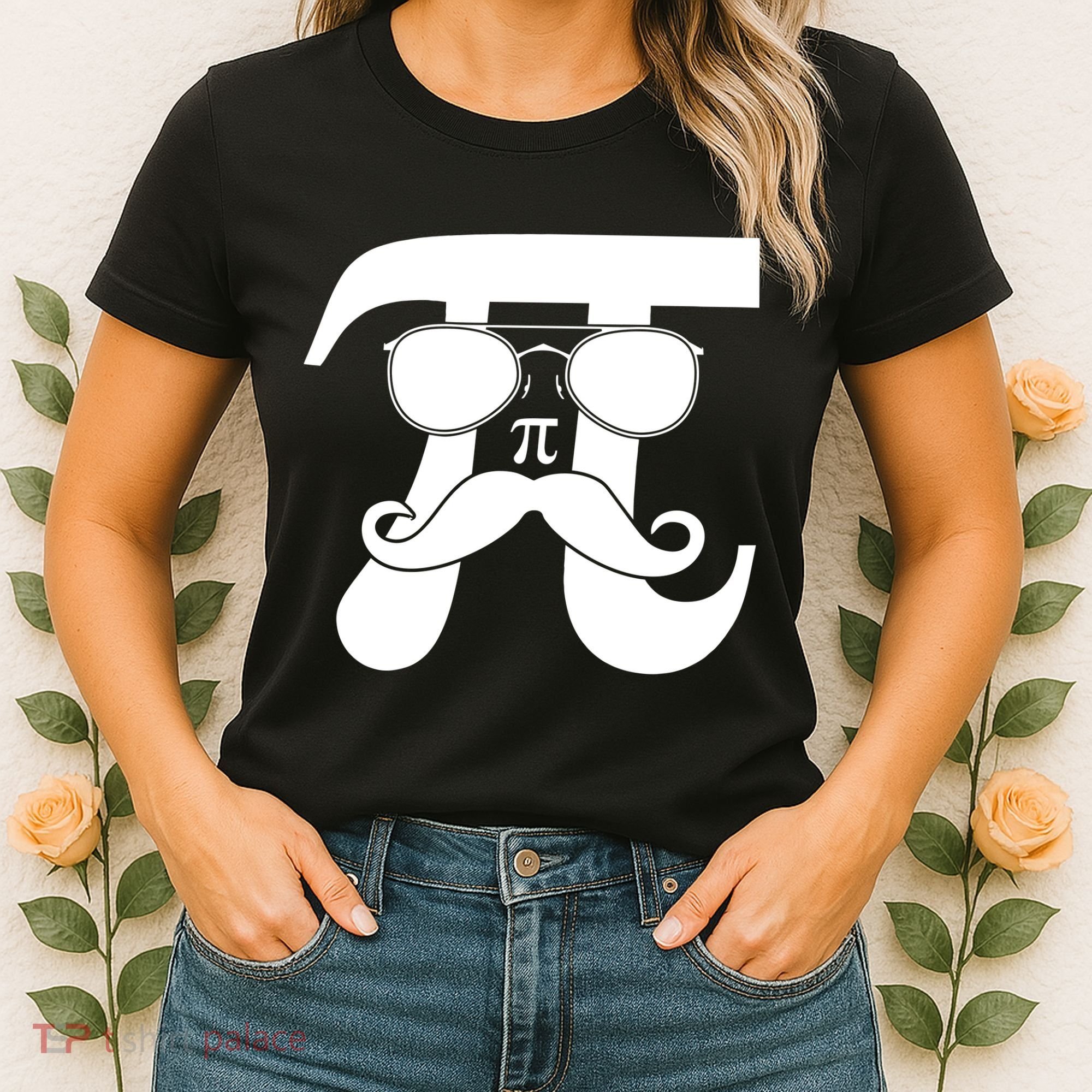 Mustache Pi Face Women's T-Shirt