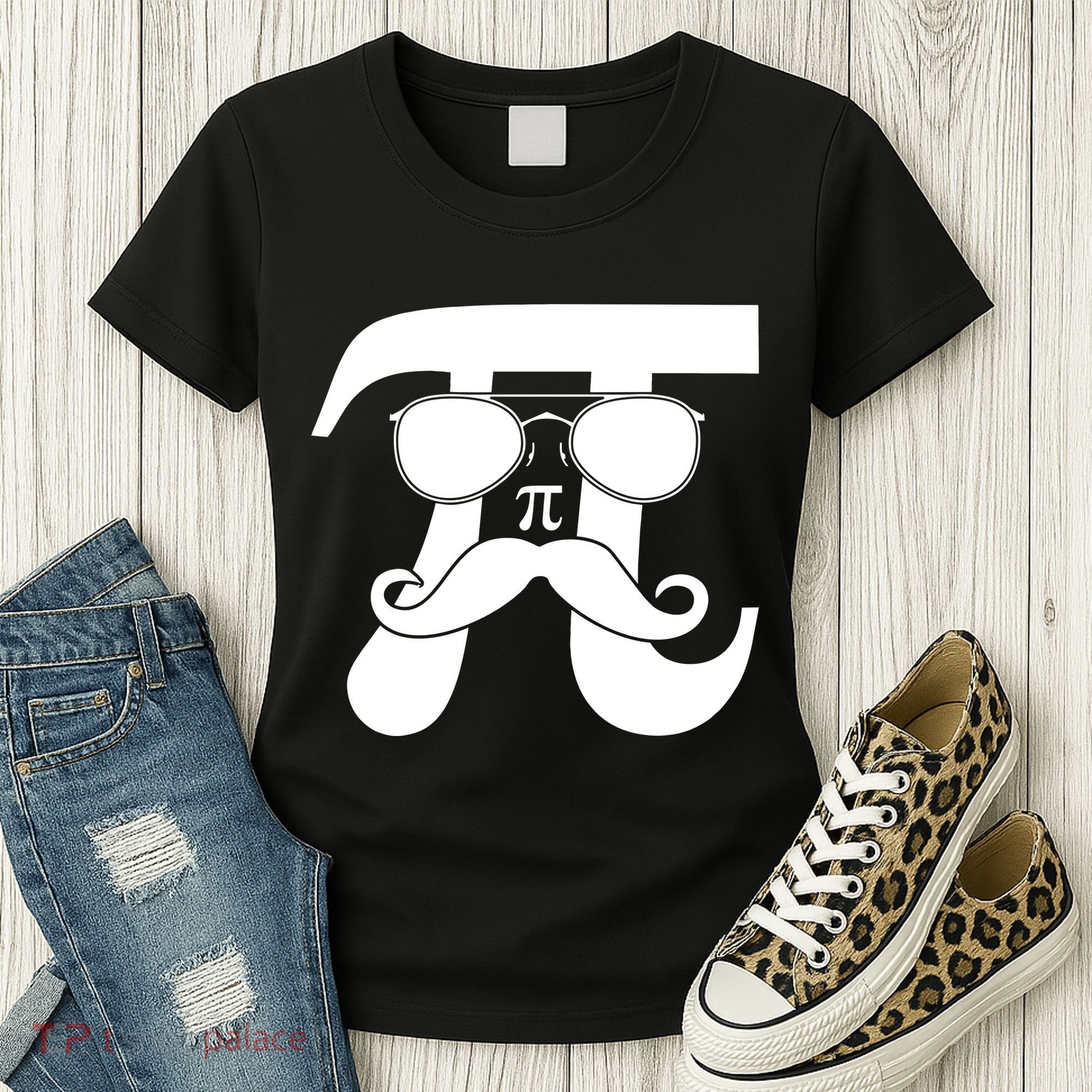 Mustache Pi Face Women's T-Shirt