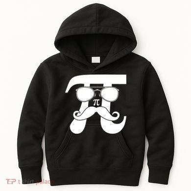 Mustache Pi Face Kids Hoodie