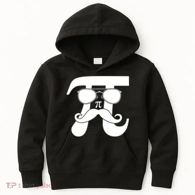 Mustache Pi Face Kids Hoodie