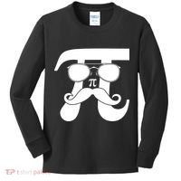 Mustache Pi Face Kids Long Sleeve Shirt thumb 0