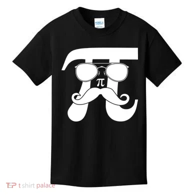 Mustache Pi Face Kids T-Shirt