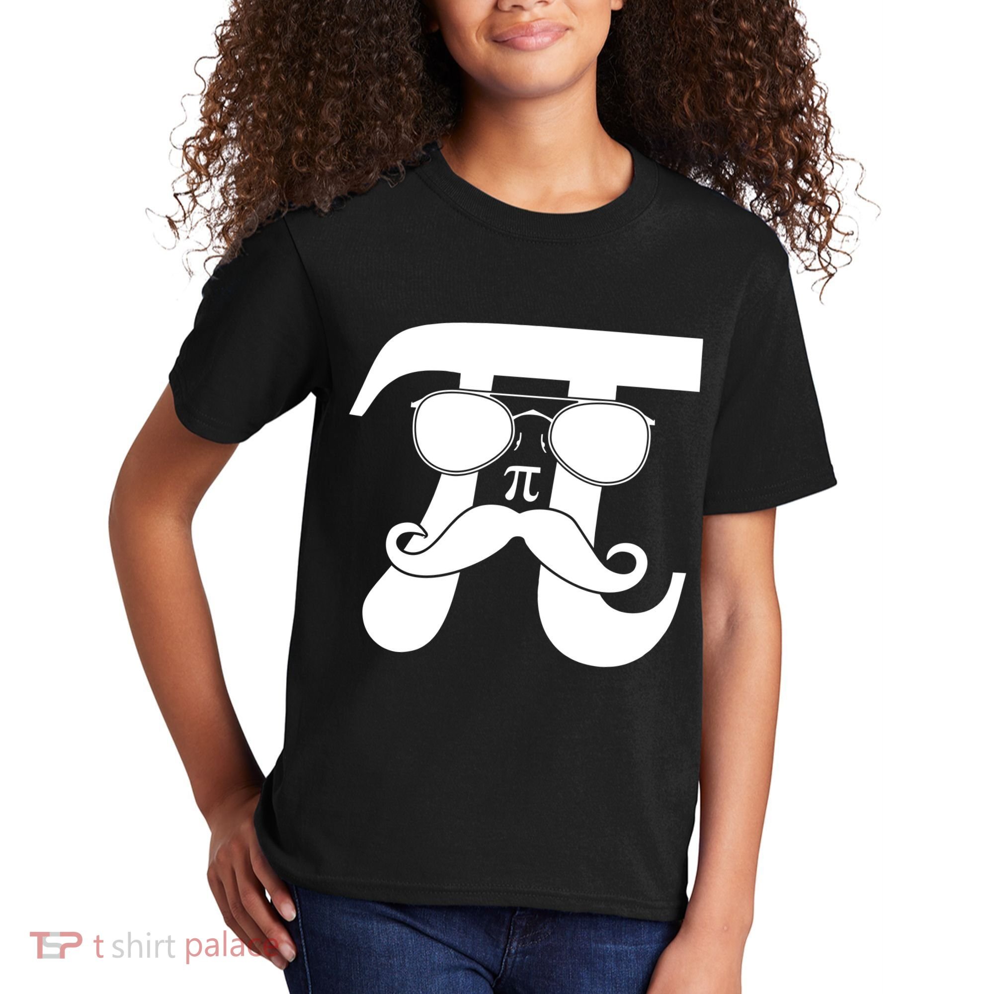 Mustache Pi Face Kids T-Shirt