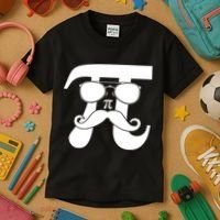 Mustache Pi Face Kids T-Shirt thumb 3