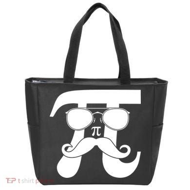 Mustache Pi Face Tote Bag