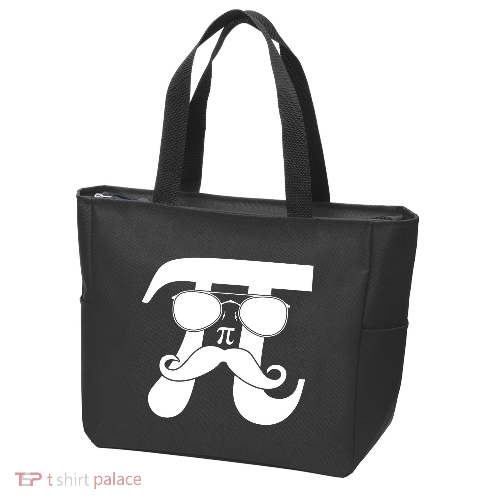 Mustache Pi Face Tote Bag