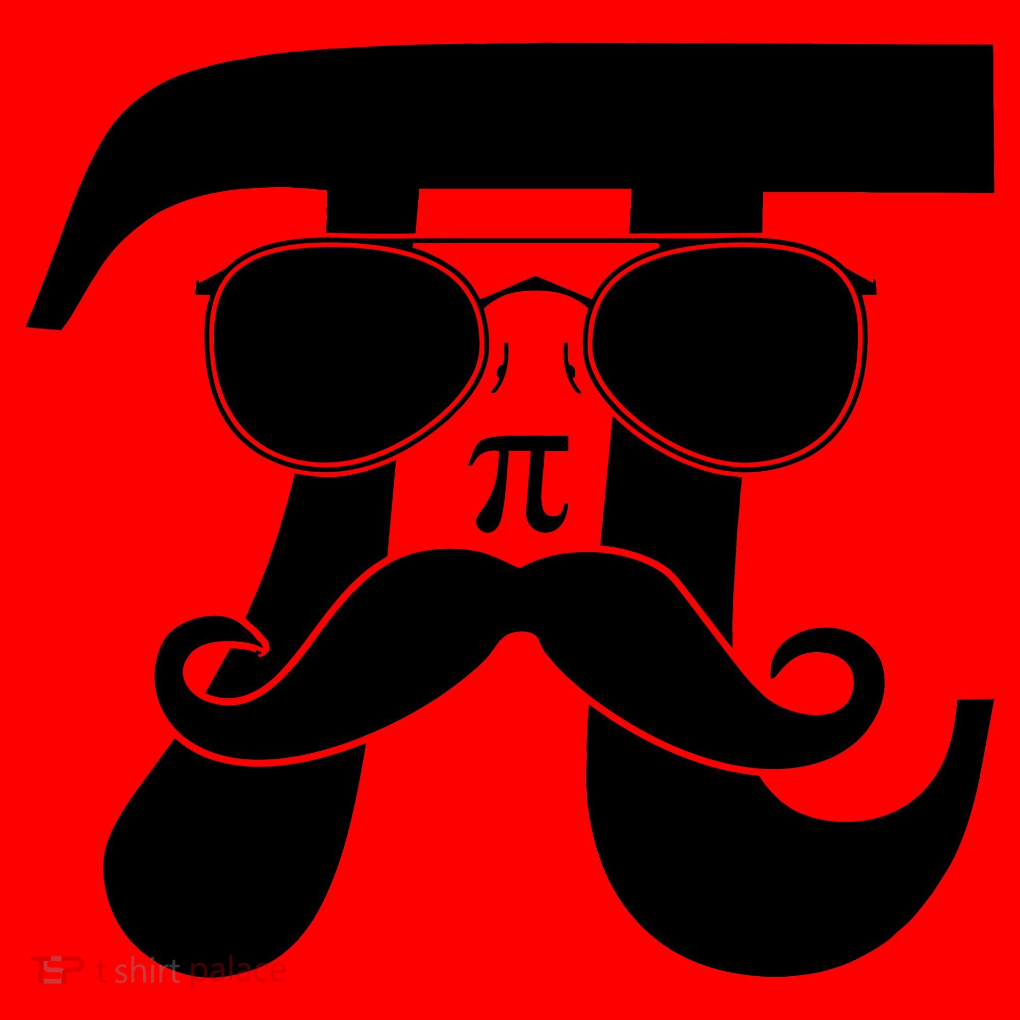 Mustache Pi Face Santa Hat